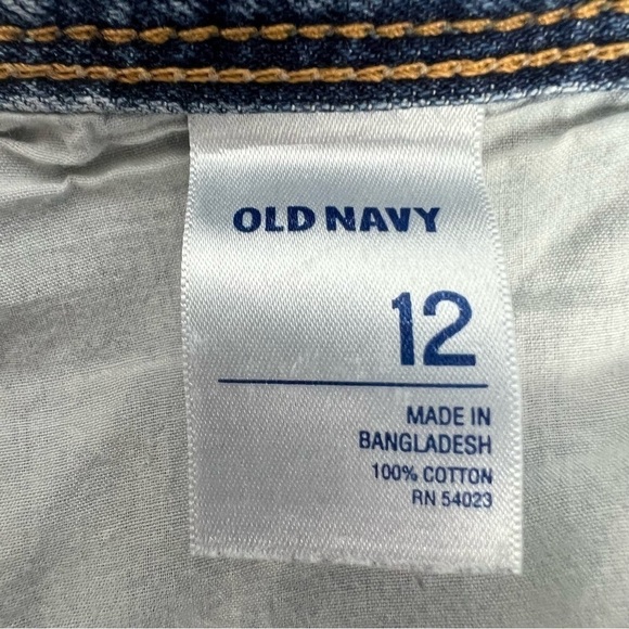 OLD NAVY The Flirt Women’s Blue Jean Denim Shorts Sz 12 Distressed Pockets - Picture 3 of 9